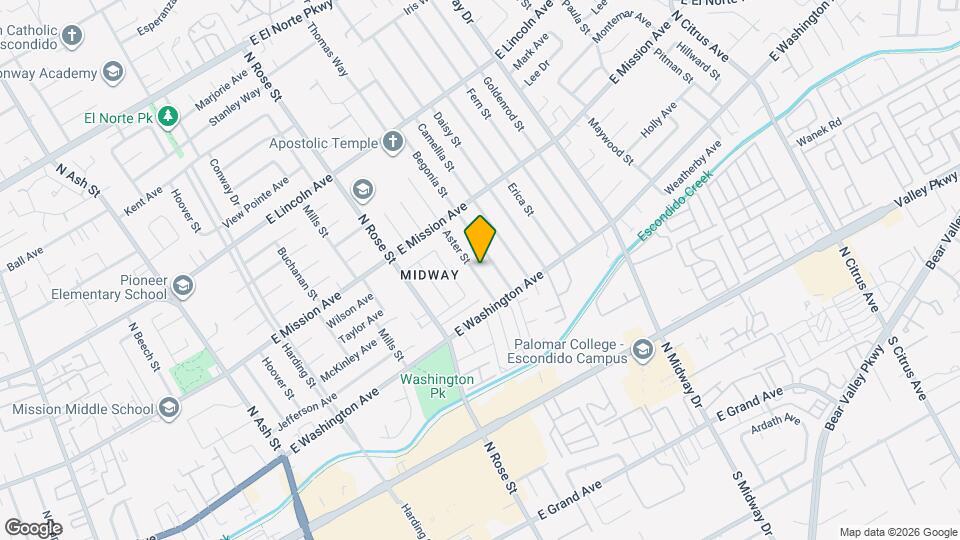 636 Aster St Map and Location Details