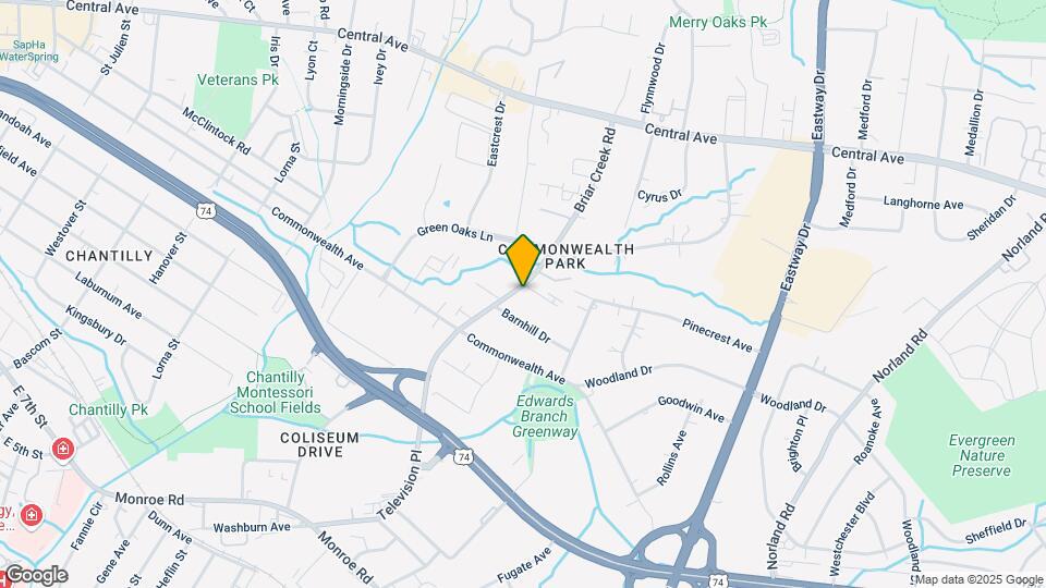 1322 Briar Creek Rd Map and Location Details