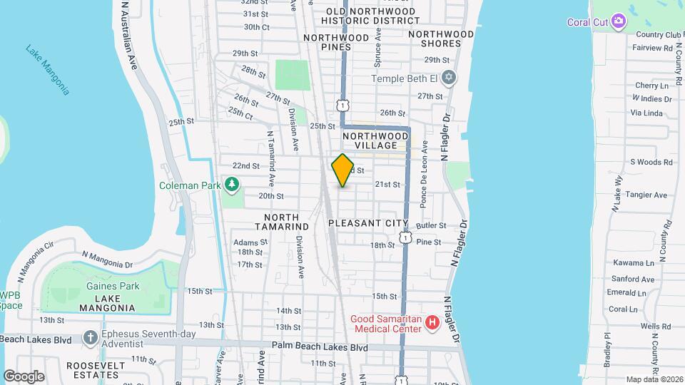 615 20th St Map and Location Details