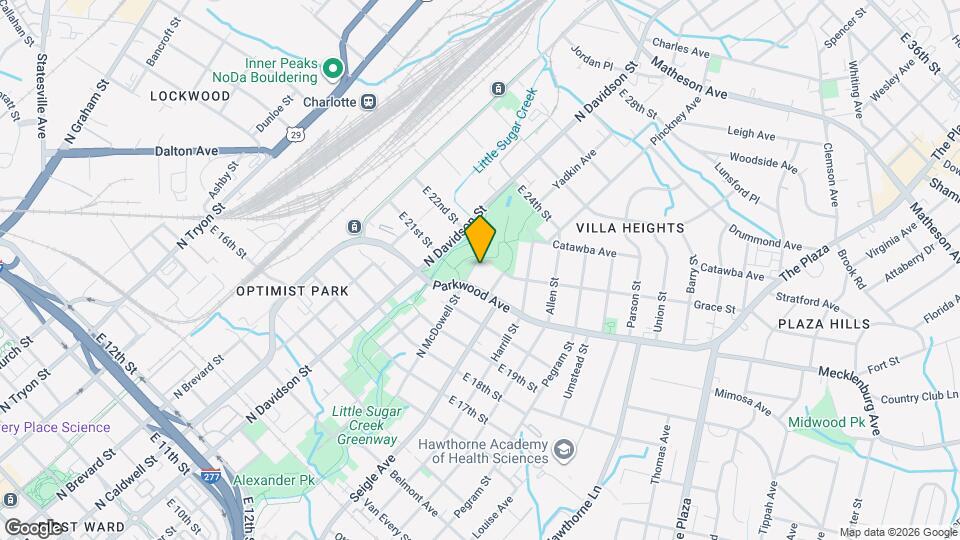 1816 N McDowell St Map and Location Details