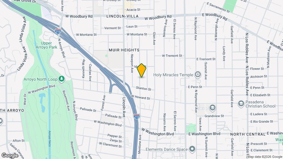 1728 Mentone Ave Mapa y Detalles de la Ubicación