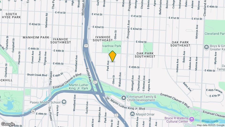 4440 Olive St Map and Location Details