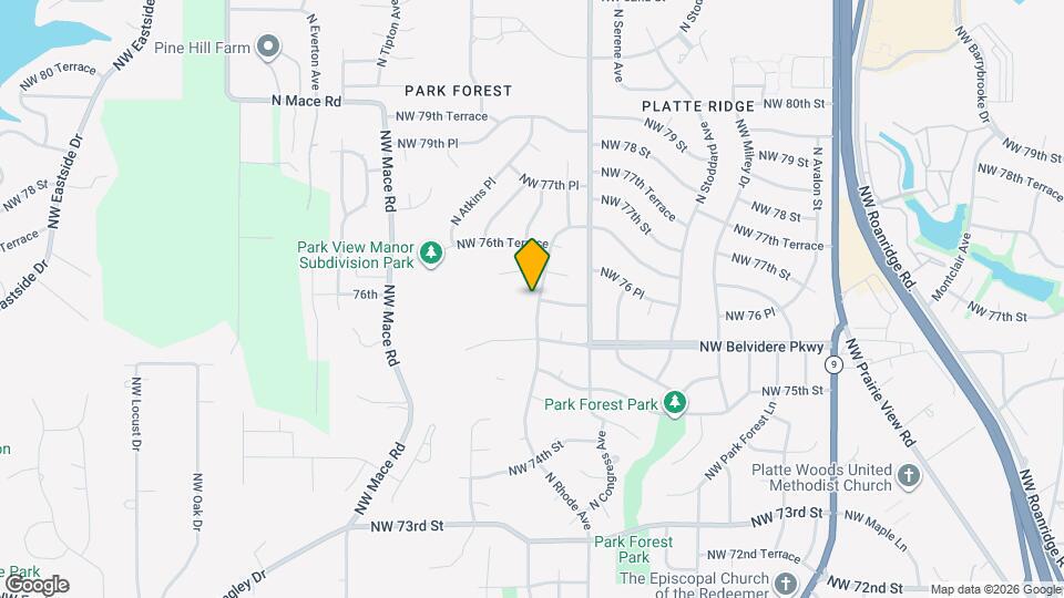 7616 NW Rhode Ave Map and Location Details