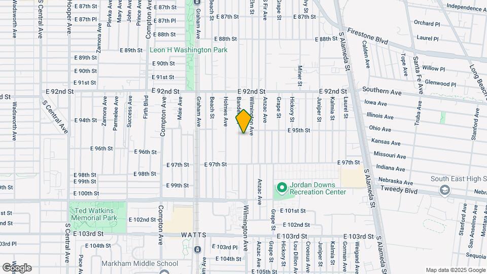 High Density Area Map and Location Details