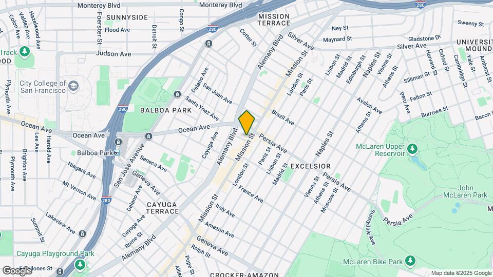 4724 Mission St Map and Location Details