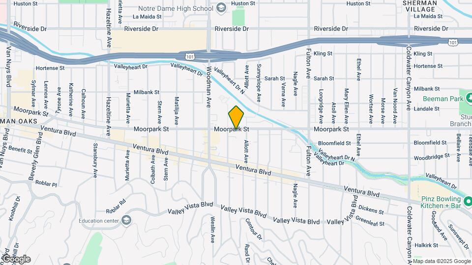 13558 Moorpark St Map and Location Details