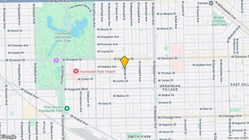 1114 N Rockwell St Map and Location Details