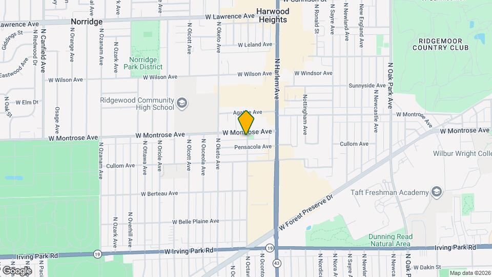 7303 W Montrose Ave Map and Location Details