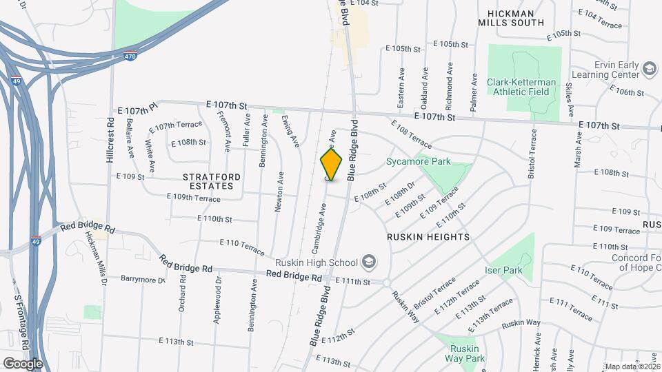 10743 Cambridge Ave Map and Location Details