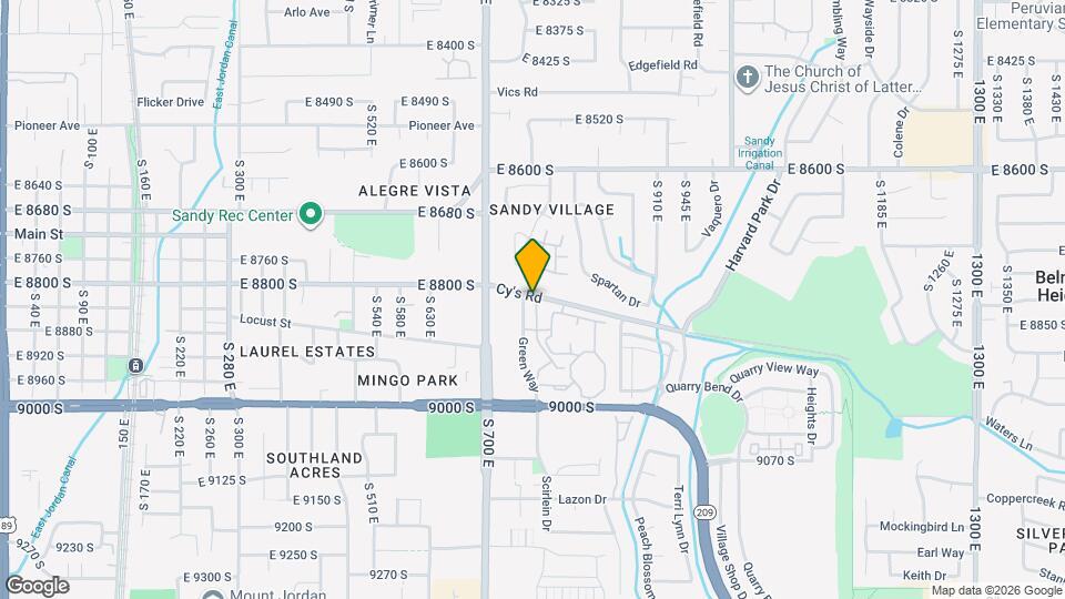 775 E 8875 S Map and Location Details