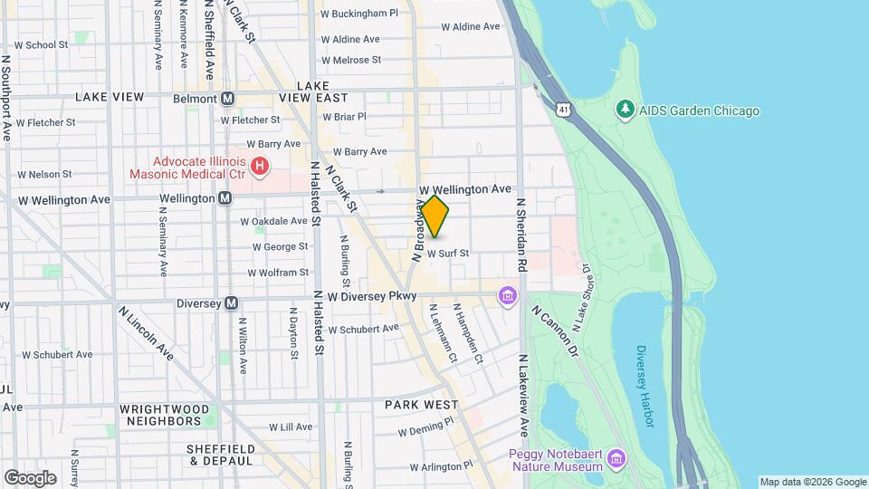550 W Surf St, Unit 512 Map and Location Details