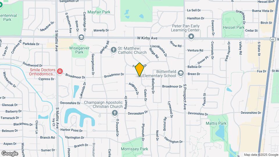 1115 Broadmoor Dr Map and Location Details