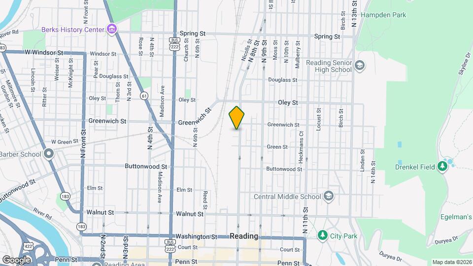 530 N 8th St Map and Location Details