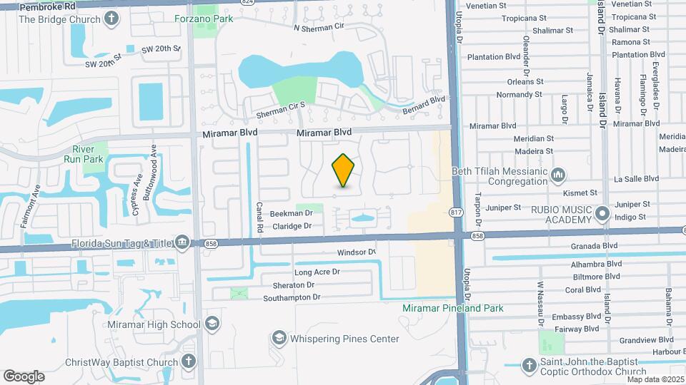 8395 SW 29th St Map and Location Details