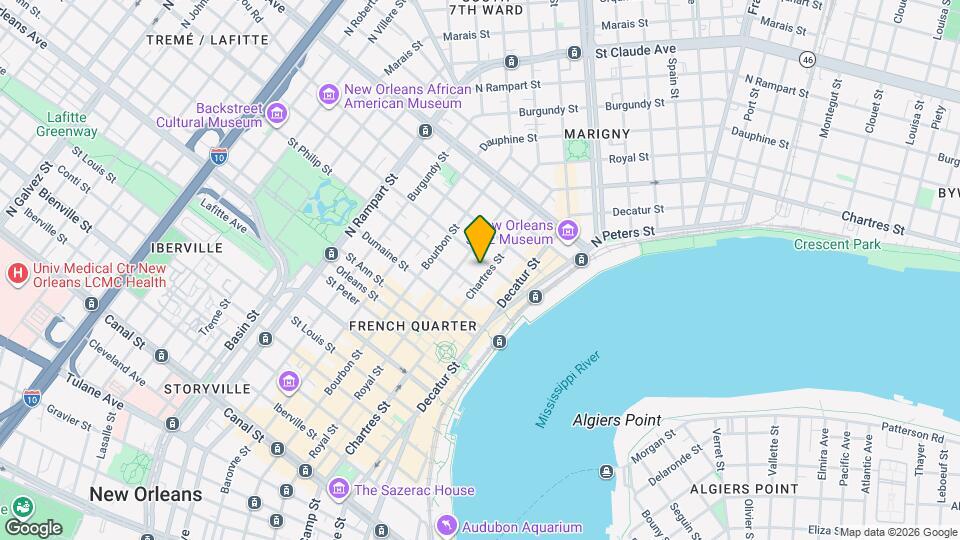 1027 Chartres St Map and Location Details