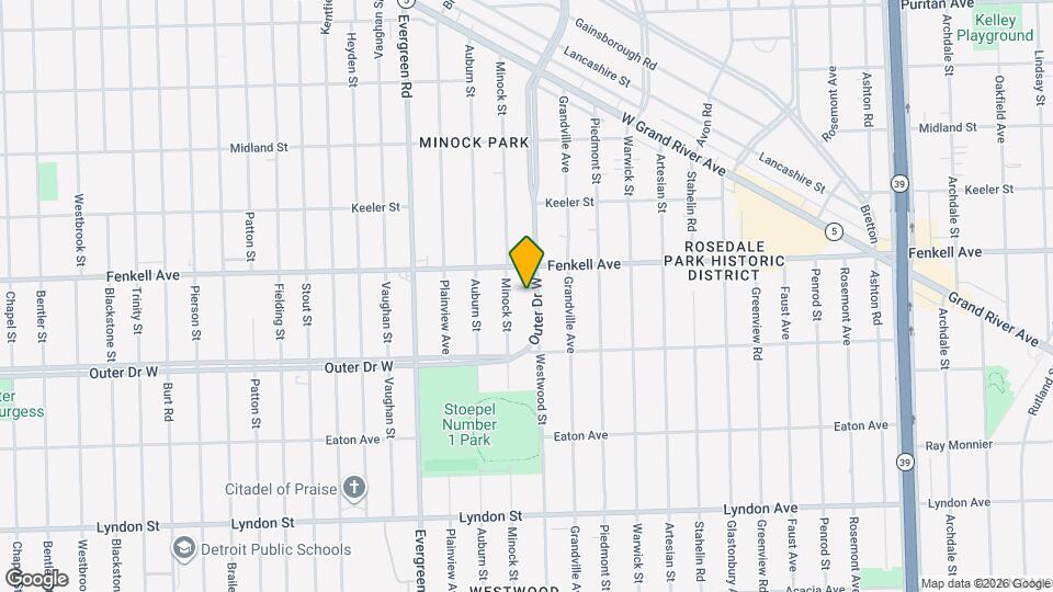 10116 Outer Dr W Map and Location Details