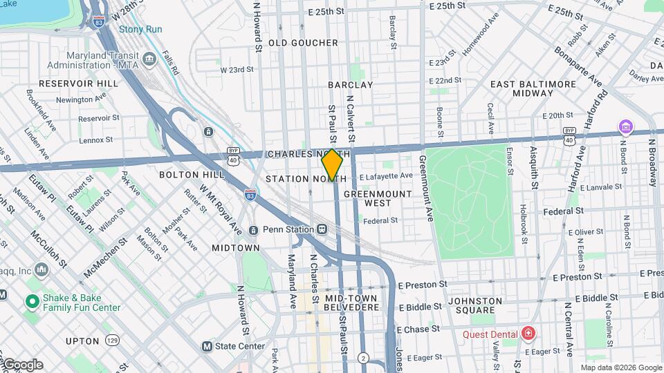 1724 Saint Paul St, Unit #1 Mapa y Detalles de la Ubicación