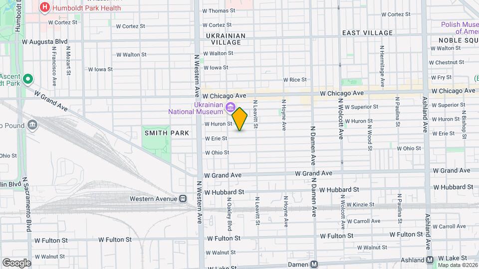 2234 W Erie St, Unit Ukrainian Village Apt Mapa y Detalles de la Ubicación