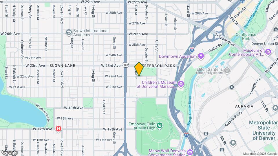 2878 W 22nd Ave Map and Location Details