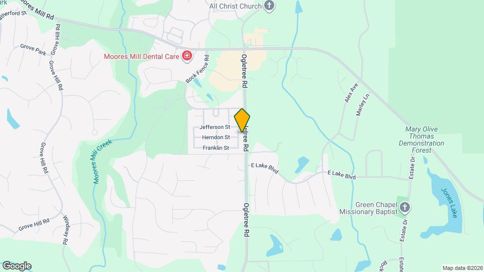 Cute 3/2 Home in Ogletree Village Map and Location Details