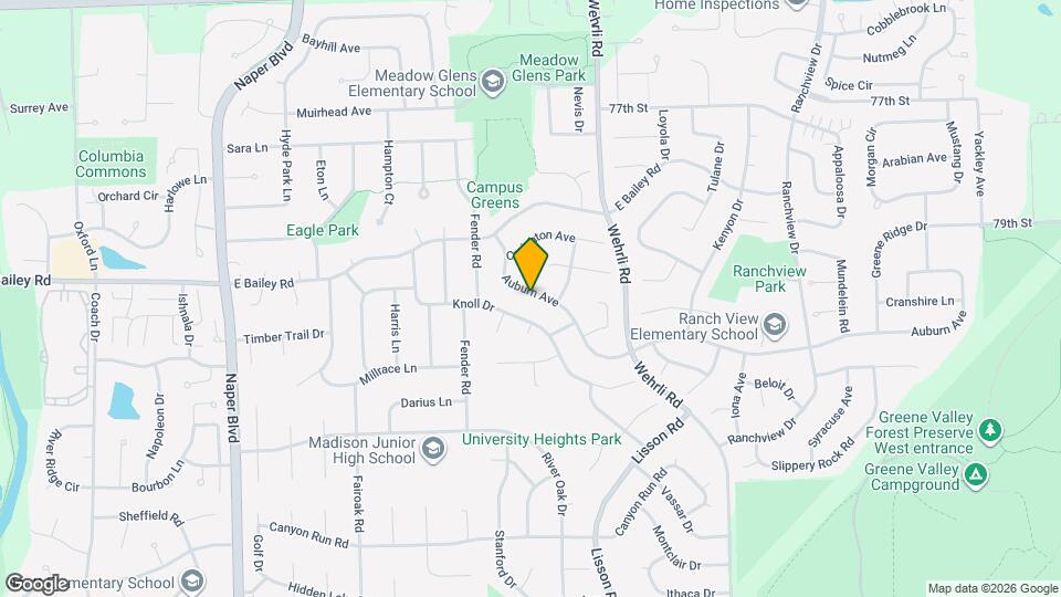 1340 Auburn Ave Map and Location Details