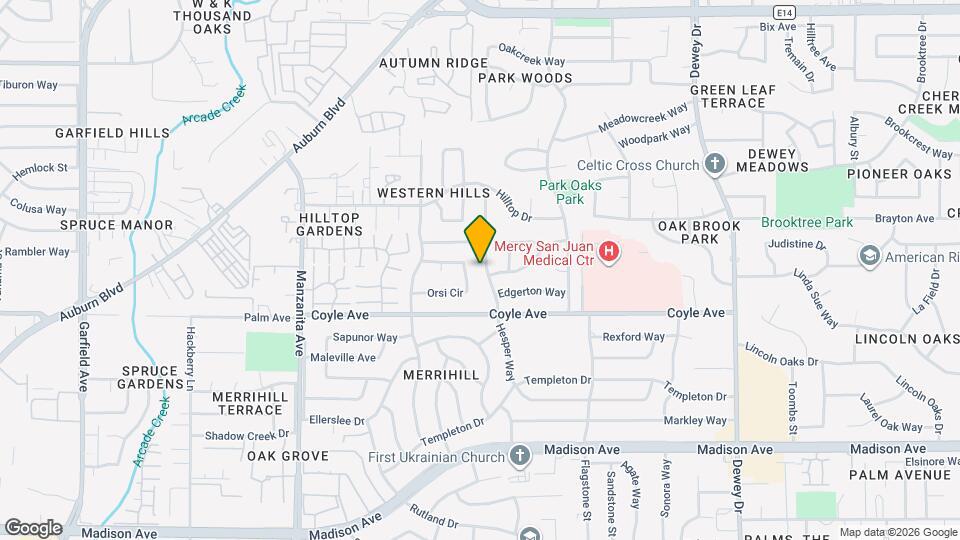 5745 Hesper Way Map and Location Details