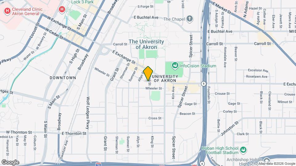 406 Kling St Map and Location Details