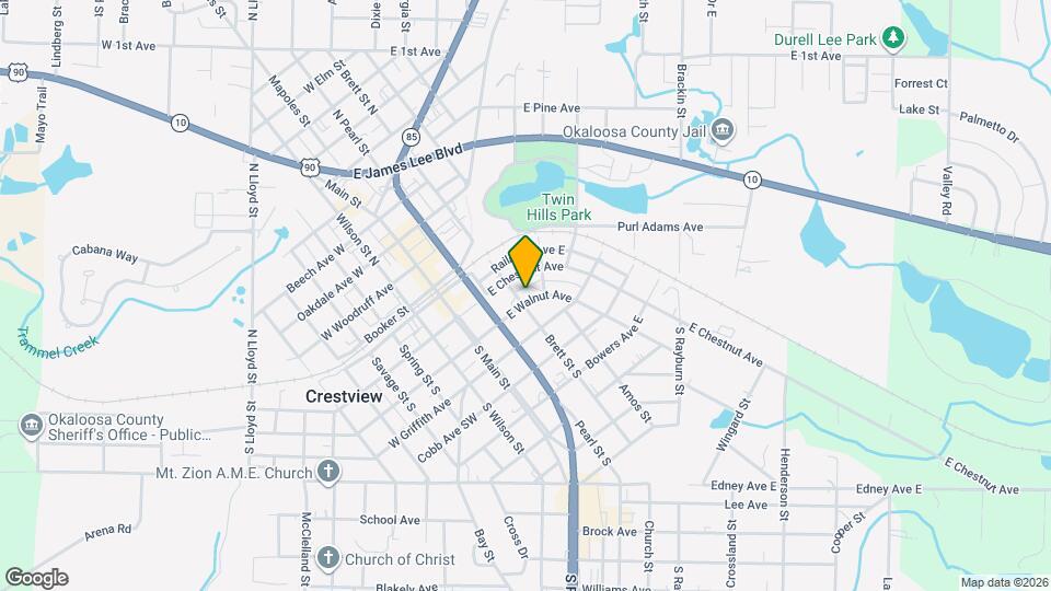 309 E Walnut Ave Map and Location Details