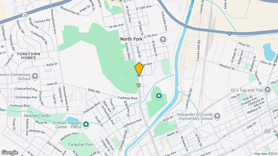 735 N George St Map and Location Details