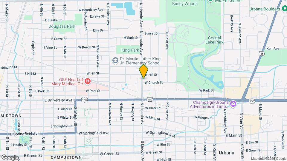704 N Lincoln Ave Map and Location Details