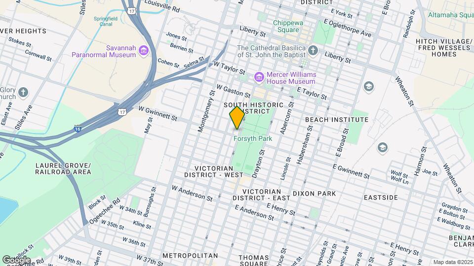 106 W Gwinnett St Mapa y Detalles de la Ubicación