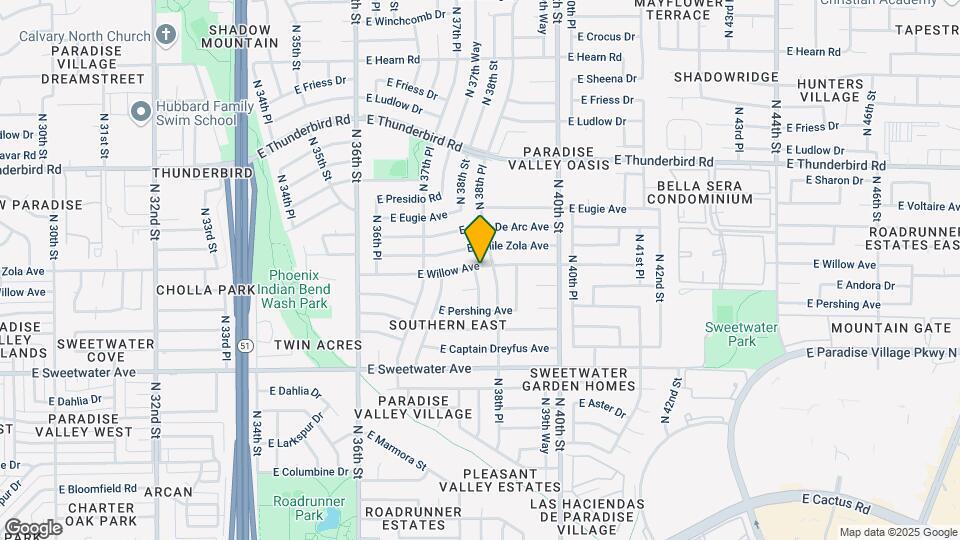 13257 N 38th St Map and Location Details