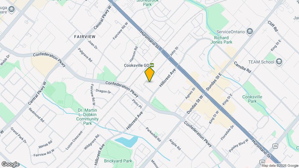 115 Hillcrest Ave, Unit 2015 Map and Location Details