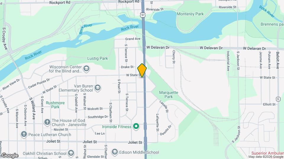 1212 Center Ave Map and Location Details