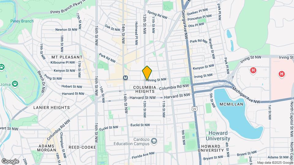 1248 Irving St NW Mapa y Detalles de la Ubicación
