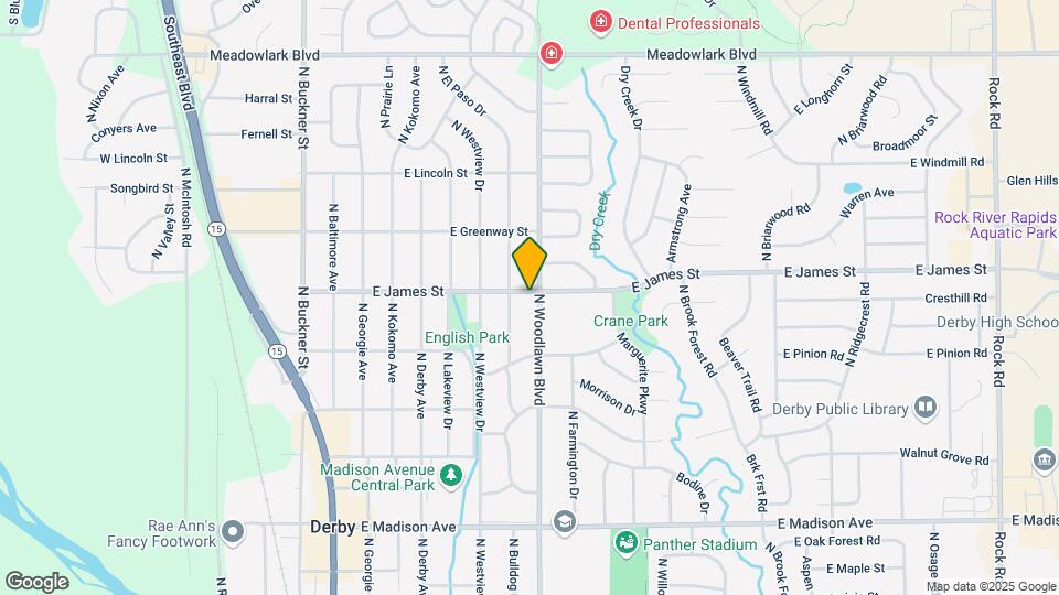 1033 N Woodlawn Blvd Map and Location Details