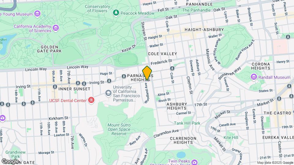 243 Parnassus Ave Map and Location Details