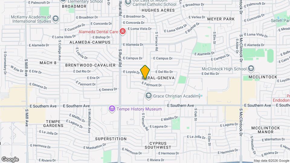 1054 E Fairmont Dr Map and Location Details