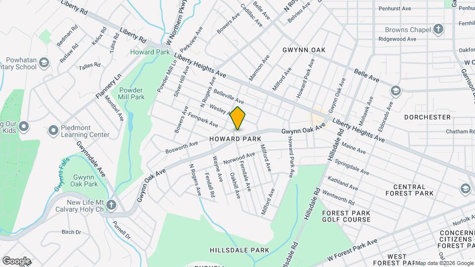 5118 Gwynn Oak Ave Map and Location Details