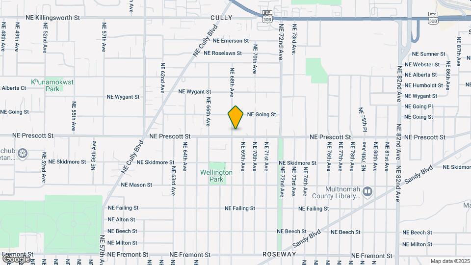 6805 NE Prescott St Map and Location Details