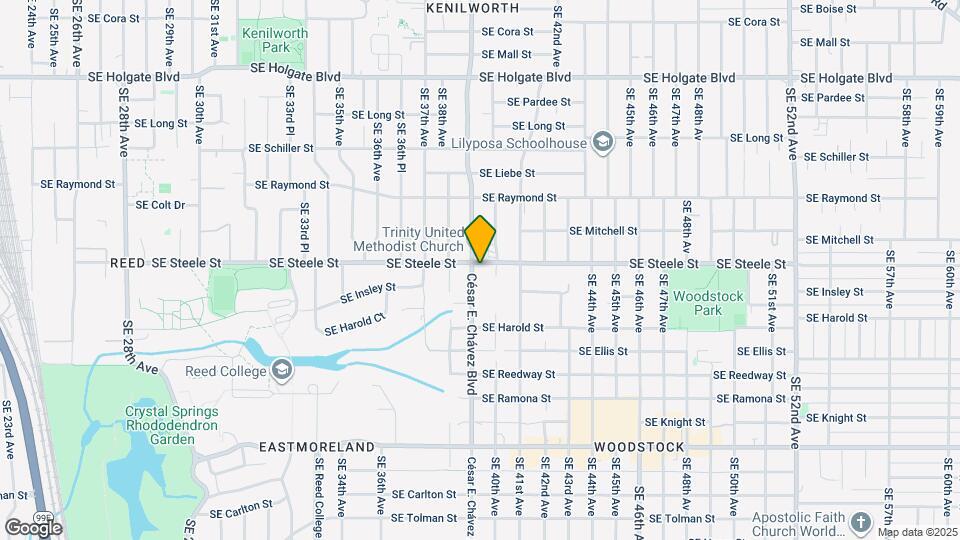3908 SE Steele St Map and Location Details