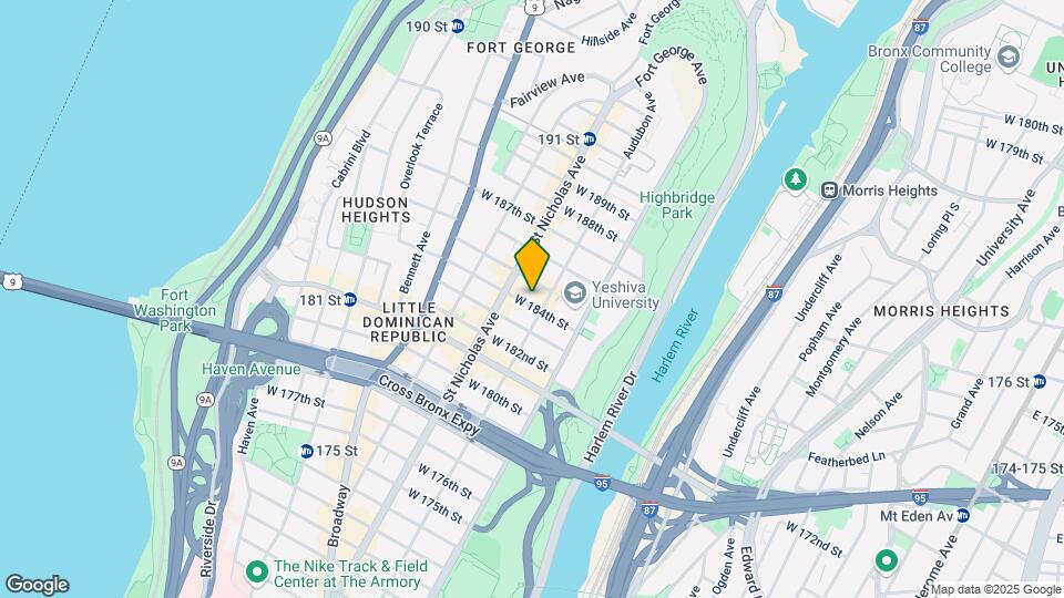 555 W 184th St Map and Location Details