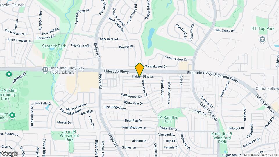 5809 Hidden Pine Ln Map and Location Details