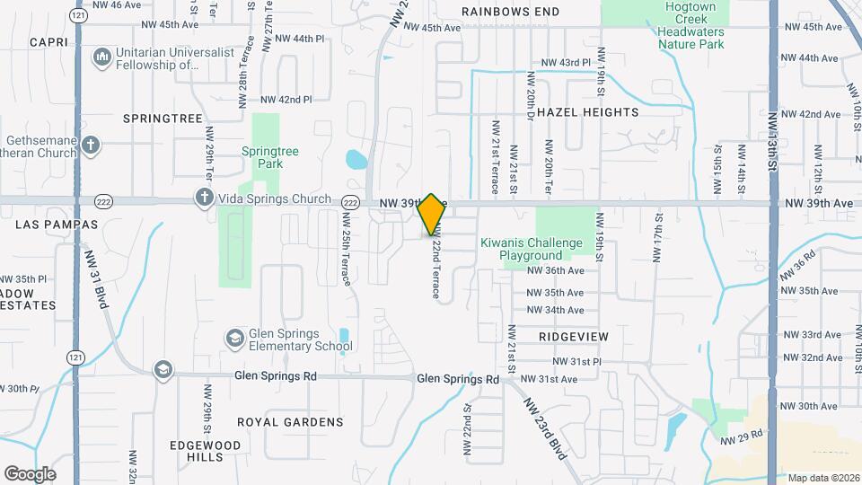 3710 NW 22nd Terrace Map and Location Details