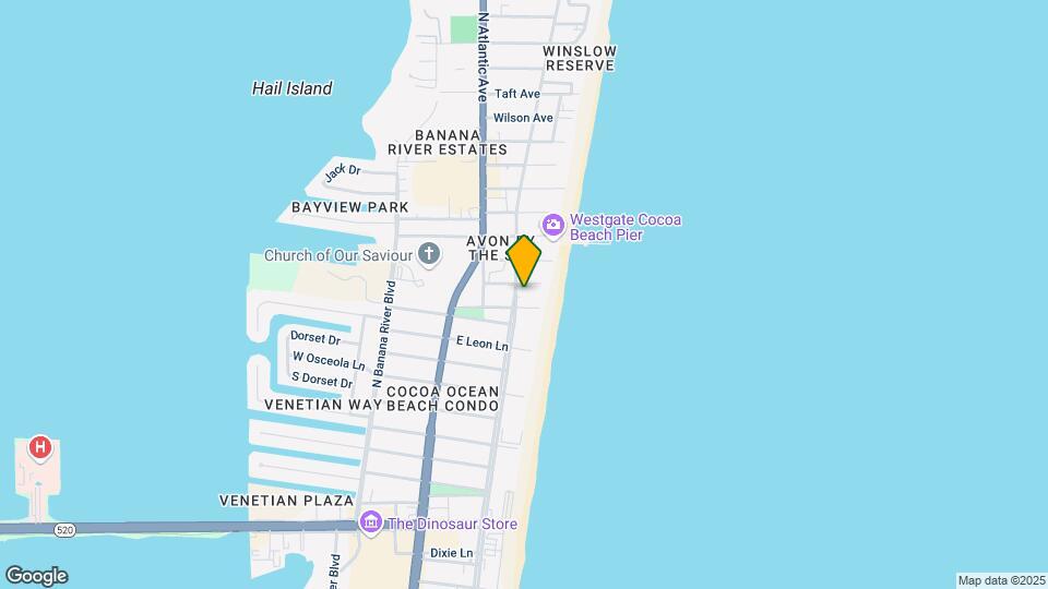 Cocoa Beach Club Condominiums Mapa y Detalles de la Ubicación
