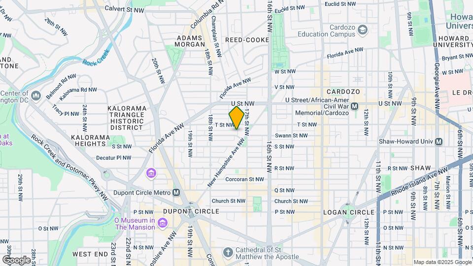 1715 Swann St Nw Mapa y Detalles de la Ubicación