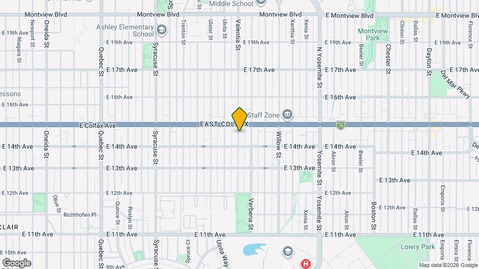 1444 Valentia St Map and Location Details