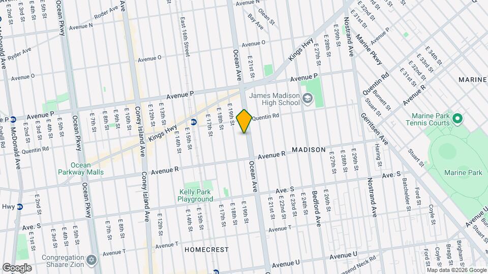 2218 Ocean Ave Map and Location Details