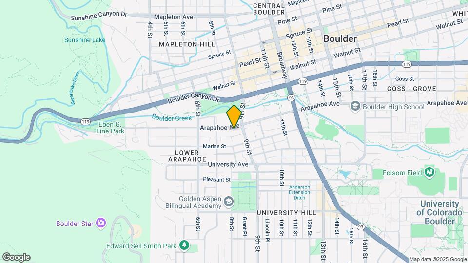 812 Arapahoe Ave Map and Location Details