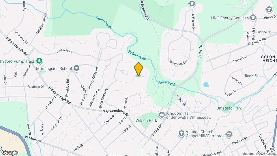 700 Bolin Creek Dr Map and Location Details